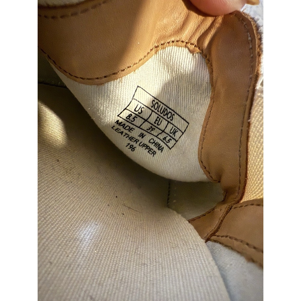 Soludos Genuine Leather Ivory Cream Platform Slip On Loafers Size 8.5 - Picture 7 of 7